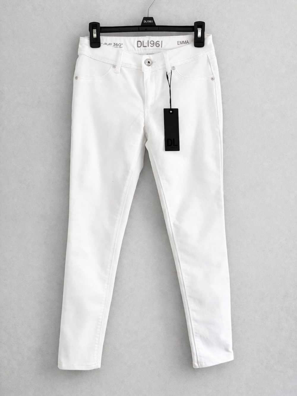 DL1961 Emma Legging Jeans White Skinny Stretch Denim Size 25 NWT